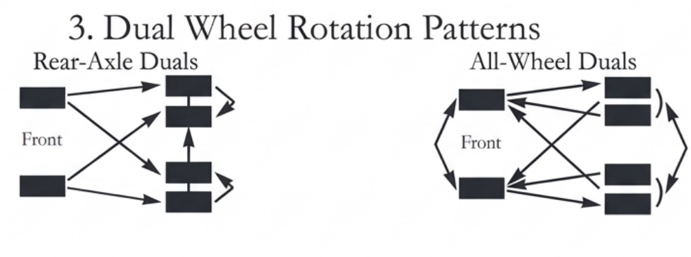Dual Wheel Tire Rotation Pattern